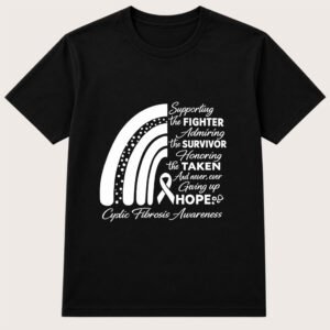 CYSTIC FIBROSIS AWARENESS T SHIRT (Plain Back)